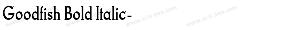 Goodfish Bold Italic字体转换